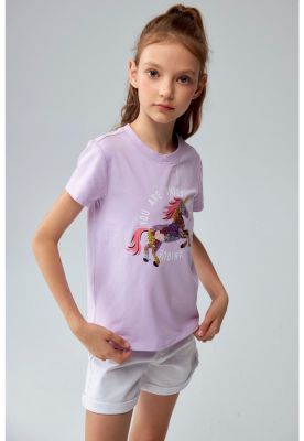 Imagen 2 del producto Polera Niña Textura Lila