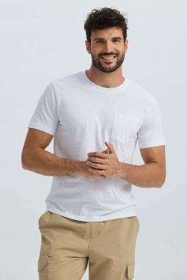Imagen 2 del producto Polera Hombre Básica Con Bolsillo Blanco II