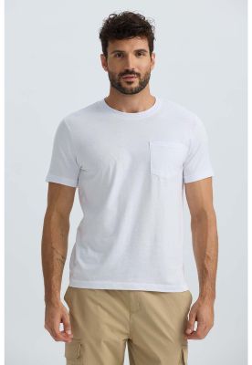 Imagen 2 del producto Polera Hombre Básica Con Bolsillo Blanco