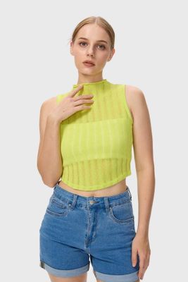 Polera Mujer Tejida Verde