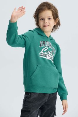 Polerón Niño Básico Print Verde