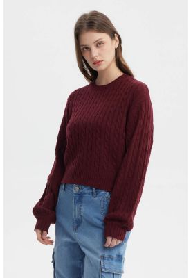 Imagen 2 del producto Sweater Mujer Tejido Juvenil Rojo