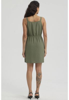 Imagen 2 del producto Vestido Mujer Corto Envolvente Verde Musgo