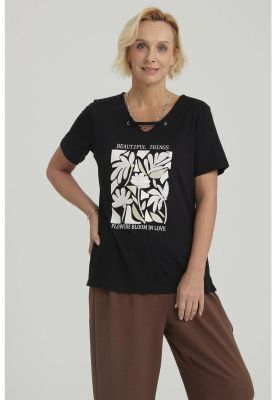Imagen 1 del producto Polera Mujer Con Estampado Negro