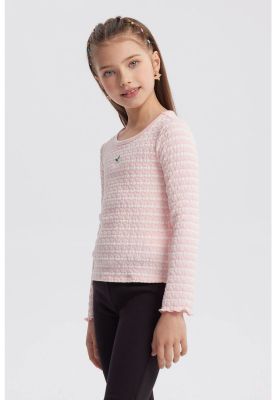 Imagen 2 del producto Polera Niña Rayas Rosado