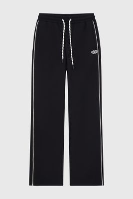 Pantalón Buzo Niño Calce Recto Con Pipping Negro