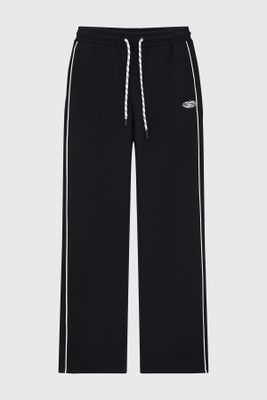 Pantalón Buzo Niño Calce Recto Con Pipping Negro