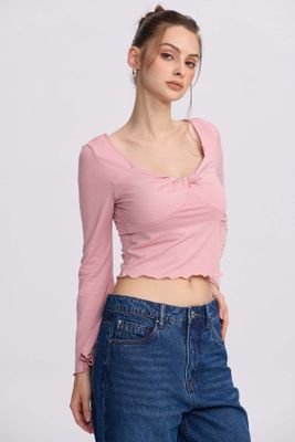 Imagen 2 del producto Polera Mujer Escote V Palo Rosa