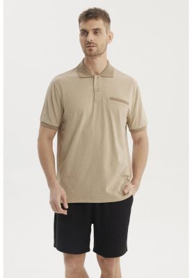 Imagen 1 del producto Polera Hombre Cuello Polo Jacquard Kaki