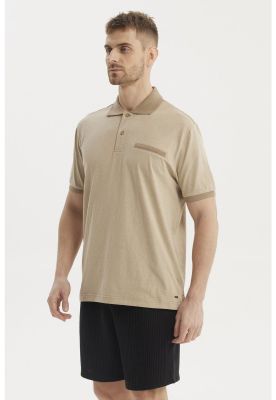 Imagen 2 del producto Polera Hombre Cuello Polo Jacquard Kaki