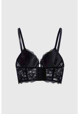 Imagen 2 del producto Sostén Mujer Corset Detalle Cruce Medio Negro