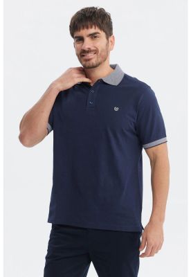 Imagen 2 del producto Polera Hombre Slim Cuello Camisero Azul Marino - ll
