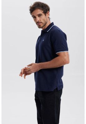 Imagen 2 del producto Polera Hombre Piqué Básica Lisa Azul Marino - lV