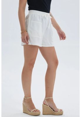 Imagen 2 del producto Short Mujer Textura Pretina Elasticada Crudo