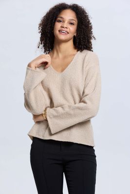 Imagen 1 del producto Sweater Mujer Manga Ancha Beige