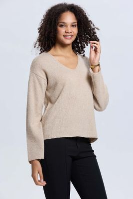 Imagen 2 del producto Sweater Mujer Manga Ancha Beige