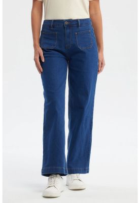 Imagen 1 del producto Jeans Mujer Clásico Calce Recto Azul - ll
