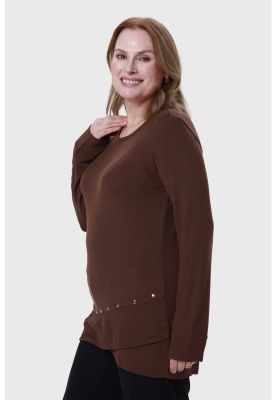 Imagen 2 del producto Polera Mujer Tejida Café