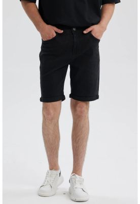 Bermuda Hombre Básica Roll Up Negro