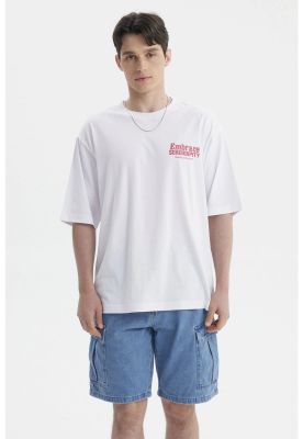 Imagen 1 del producto Polera Hombre Print Blanco / Rosado