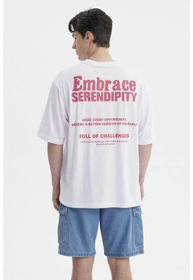 Imagen 2 del producto Polera Hombre Print Blanco / Rosado