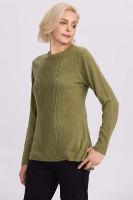 Imagen 2 del producto Sweater Mujer Cerrado Verde Militar