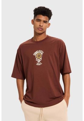 Polera Hombre Doble Print Chocolate - ll