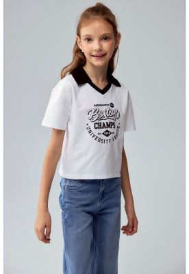 Imagen 1 del producto Polera Niña College Teen Blanco