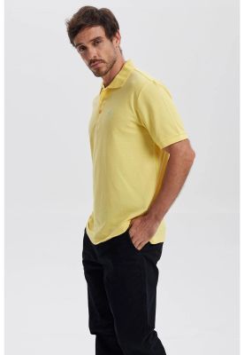 Imagen 2 del producto Polera Hombre Piqué Básica Lisa Amarillo - lll