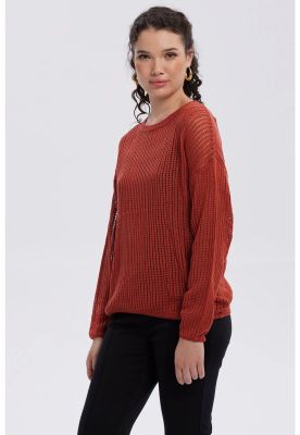Imagen 2 del producto Sweater Mujer Calado Casual Terracota