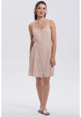 Imagen 1 del producto Vestido Mujer Lino Corto Palo Rosa