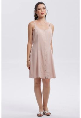 Imagen 2 del producto Vestido Mujer Lino Corto Palo Rosa