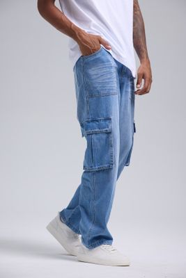 Imagen 2 del producto Jeans Hombre Cargo Lavado Azul