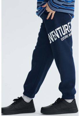 Imagen 2 del producto Pantalón Buzo Niño Print Azul Oscuro