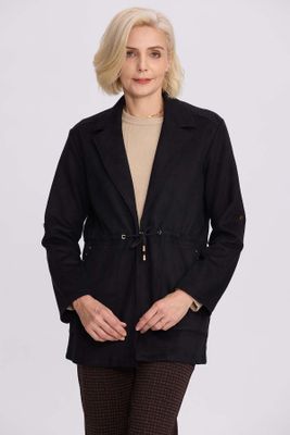 Chaqueta Mujer Recogido Negro