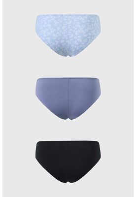 Imagen 2 del producto Calzón Mujer Tripack Pantaleta Algodón Gris Oscuro