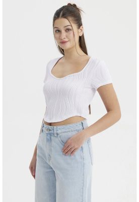 Imagen 2 del producto Polera Mujer Corazón Blanco