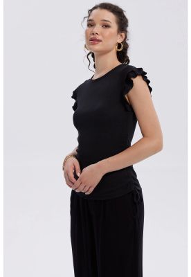 Imagen 2 del producto Polera Mujer Manga Vuelos Negro