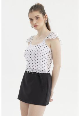 Imagen 2 del producto Polera Mujer Manga Vuelos Escote Cuadrado Blanco