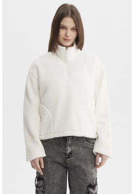 Imagen 1 del producto Polar Mujer Corderito Medio Cierre Crudo