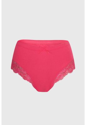 Imagen 1 del producto Calzón Mujer Tiro Alto Detalle Encaje Fucsia- ll