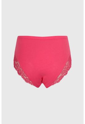 Imagen 2 del producto Calzón Mujer Tiro Alto Detalle Encaje Fucsia- ll