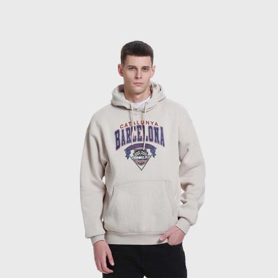 Imagen 2 del producto Polerón Hombre Print College Beige Fashion's Park