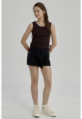 Peto Niña Cuello Doble Y Print Café