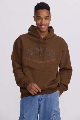 Polerón Hombre Hoodie Print Posicional Chocolate