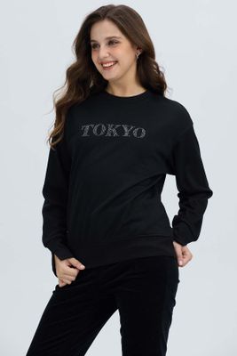 Imagen 2 del producto Polerón Mujer Print Posicional Negro