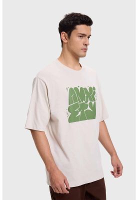 Imagen 2 del producto Polera Hombre Print Puff Beige