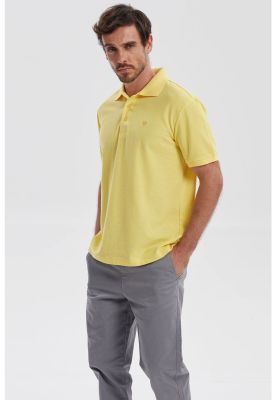Imagen 2 del producto Polera Hombre Pique Básica Lisa Amarillo