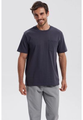 Polera Hombre Básica Con Bolsillo Marengo