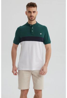 Polera Hombre Franjas Verde